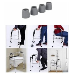 4x Rubber Walker Tips 1-1/8“ for Commodes Shower Chairs Walking Sticks Cane C71