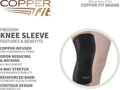 Comfortable Copper Knee Compression Sleeve in Large – Enhances Overall Mobility