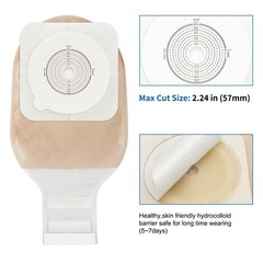 21PCS Ostomy Bags,Colostomy Supplies,Two Piece Drainable Ostomy Pouch for Ile