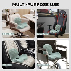 Trucker Seat Cushions with Lumbar Support & Massage Head for Long Sitting Pads