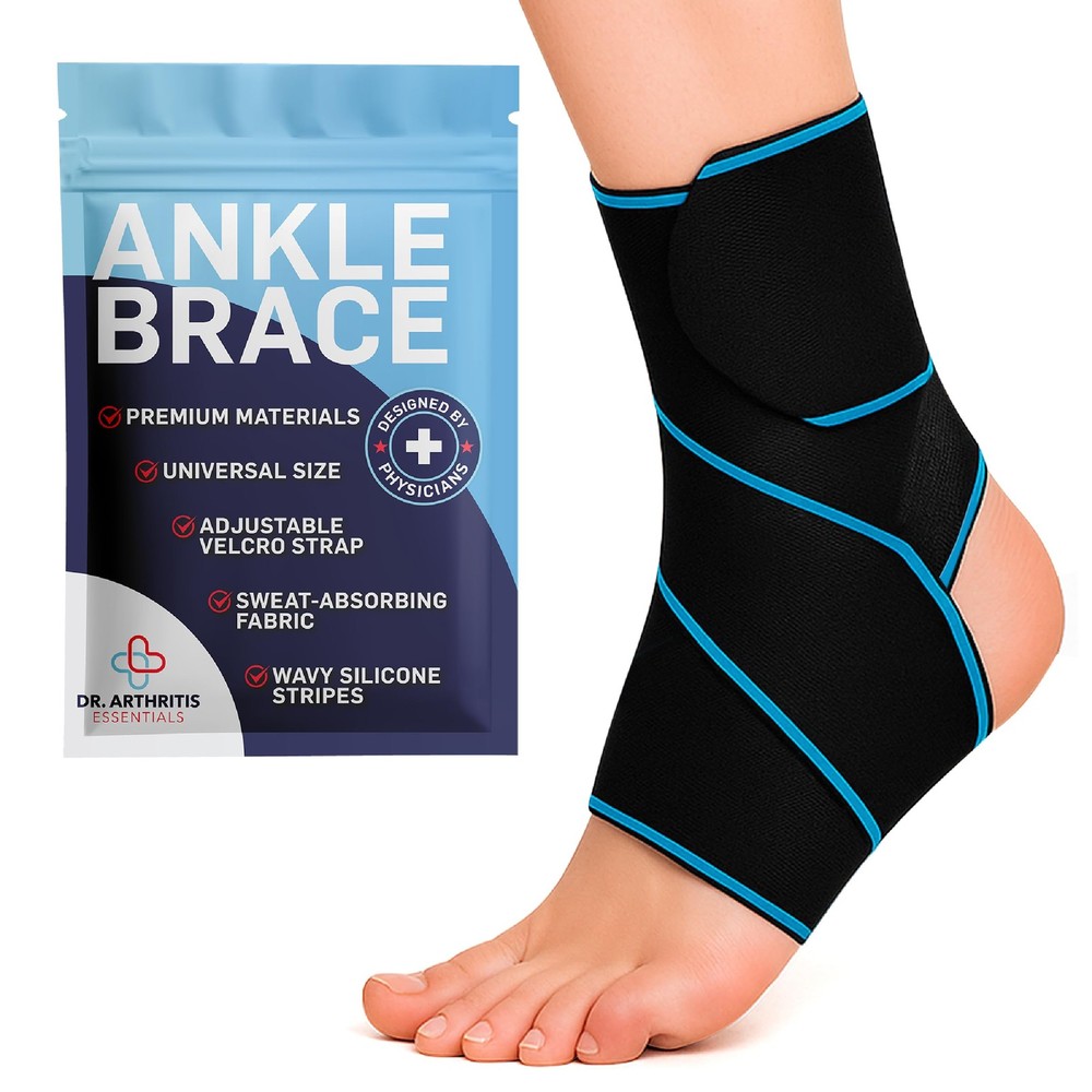 1 PCS Ankle Brace Support Tendonitis Achilles Pain Relief Blue Men Women