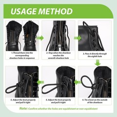 2 Pcs Boot Zipper Inserts, PU Leather Lace-In Zippers | 8 Metal Eyelet Copper