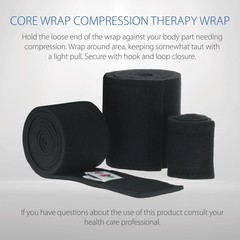 Core Products Core Wrap Plush Neoprene Compression Bandage, Adjustable Hook Loop