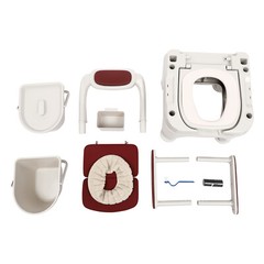 Bedside Toilet Portable Toilet Floor Standing Toilet W/Tissue Box 300kg/661.39lb