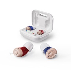 JINGHAO Rechargeable Hearing Aids Mini ITE Hearing Amplifier Sound Enhance L/R