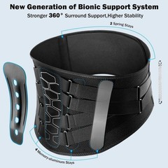 Back Brace Lower Back Pain Sciatica Lumbar Support Belt Herniated Disc Pad