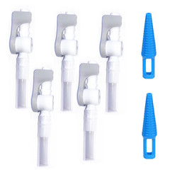 Urine Drainage Catheter Valves (5 Pack) and Two Catheter Plugs- Easy to Use Leve