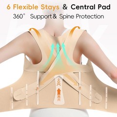Invisible Lightweight Posture Corrector for Women – Adjustable Back Brace for Pa