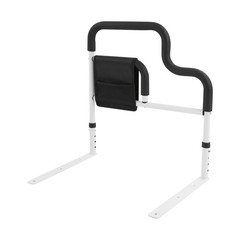 Bedside Armrest Adjustable Height Heavy Duty Steel Bed Rail For Elderly Safety