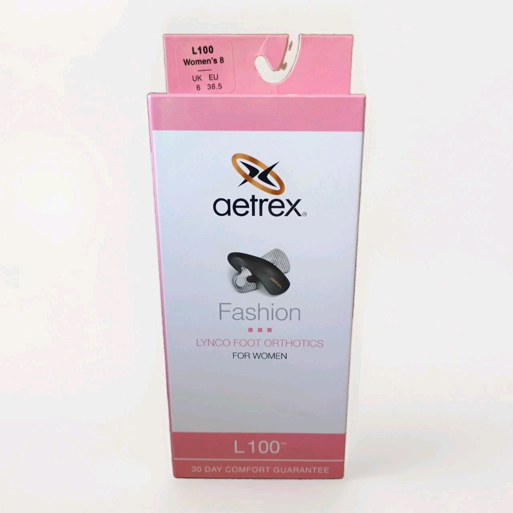 AETREX L100 Women’s Fashion Lynco Orthotics CUPPED NEUTRAL Arch Support Size 8