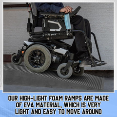 EVA Foam Threshold Ramp, Lightweight Non Slip Doorway Ramp for Wheelchair Walker