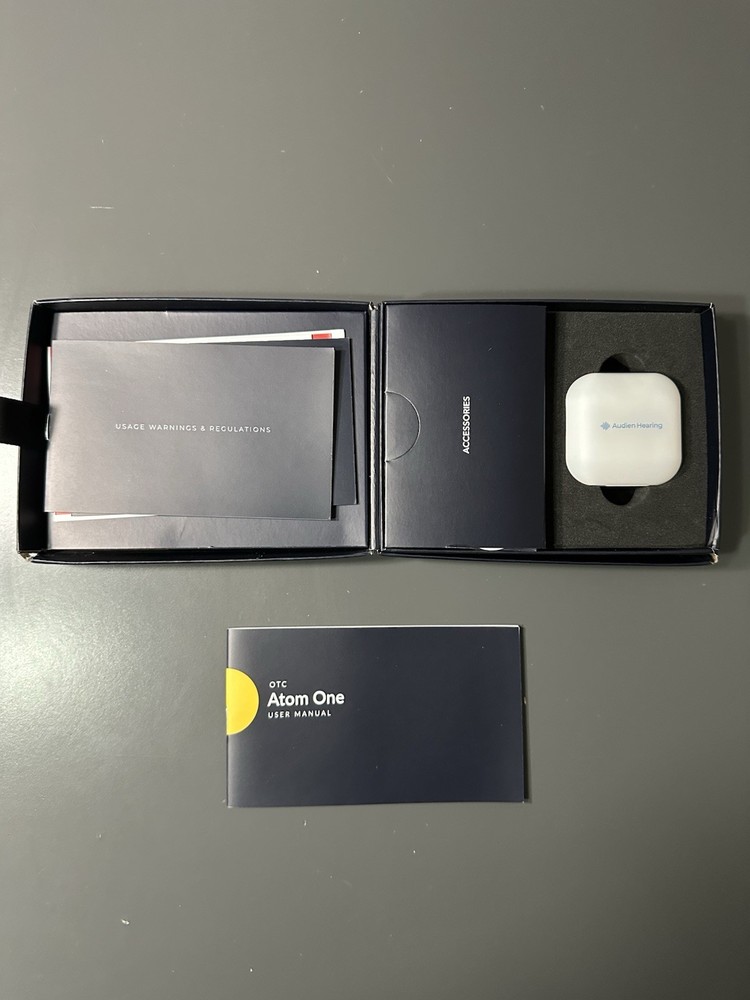 Audien Atom One Rechargeable Invisible Hearing Aid Noise Reduction