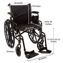 McKesson Lightweight Wheelchair Steel 18W Swing-Away Footrest