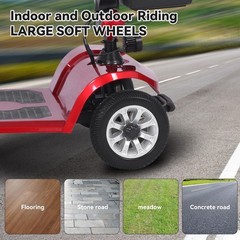 4 Wheel Foldable Mobility Scooter for Seniors Electric Scooter Lithium Battery