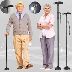 5 Levels Adjustable Height Retractable LED Walking Stick Foldable Walking Cane