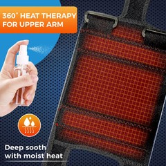 Upper Arm Heating Pad for Bicep Tendonitis Pain Relief, Heated Arm Wrap for B…