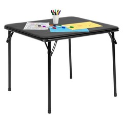 Flash Furniture Mindy Folding Kids Table Vinyl Padded Top Childrens Square