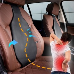 Vehicle Chair Lumbar Support Pillow PU Leather Car Cushion Lower Back Pain Seats