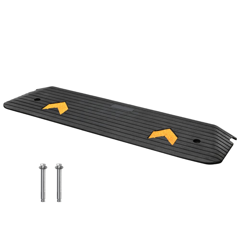 Upgraded Rubber Threshold Ramp 1 Inch Rise 33069LBS Non-Slip for Wheelchair