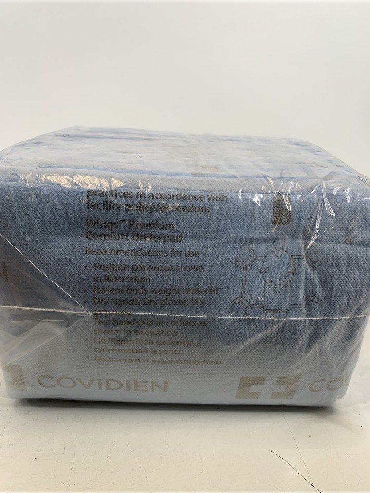 Covidien Wing Premium Comfort Underpad Capacity 300pounds 10 Count. New