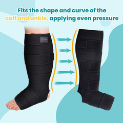 Adjustable Calf Foot Compression Wrap for Leg Support L Size