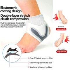 US Ankle Sport Foot Wrap Support Brace Compression Tendon Strap Elastic Bandage