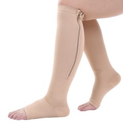 Compression Socks Sports Calf Knee Support Varicose Relief Socks Nude L/XL fo…