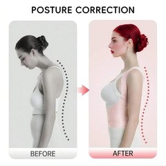 Pink Back Brace Posture Corrector for Women – Adjustable