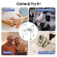 Toilet Safety Rails Toilet Handles for Elderly Handicap Toilet Frame Grab Bar