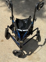 Carex Triangular Rolling Walker w/Custom Blue Marble Finish + Oxygen Tank Holder