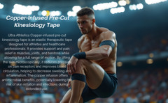 Ultra Athletics Kinesiology Tape Copper Infused Precut Waterproof USA Design