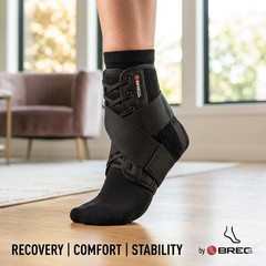 Breg Lace Up Ankle Brace Figure 8 Straps Med Grade Orthopedic Support Stabilizer