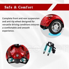 4 Wheels Travel Mobility Scooter 800W 60V 20AH battery Motor for Adult Senior