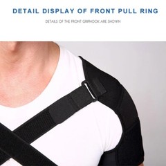 Double Shoulder Brace Torn Rotator Cuff Pain Relief Support Sleeve Adjustable HL