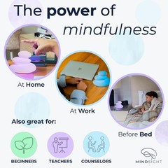 Mindsight ‚Breathing Buddha‘ Guided Visual Meditation Tool Pebble, Multicolor