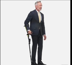 Ergobaum 7G Ergonomic Crutch/High Performance Perfect Cane- Single Unit Ergobaum
