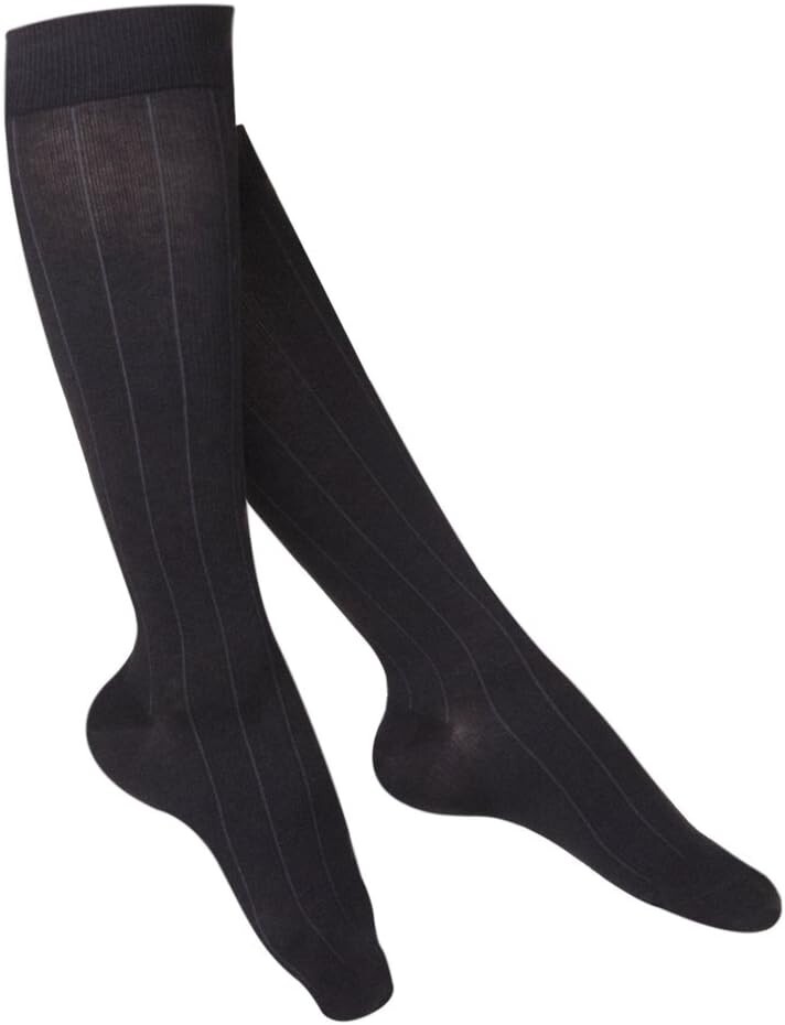 TOUCH Compression Socks for Women, 15-20 mmHg, Combed Cotton, 1 Pair, Black