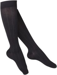 TOUCH Compression Socks for Women, 15-20 mmHg, Combed Cotton, 1 Pair, Black