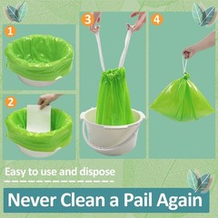 Disposable Commode Liners 100pcs – Vanilla Scented, Universal Fit for Standard T