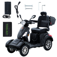 Heavy Duty 4-Wheel Mobility Scooters 31/40Mile 3-Speed 500/450Lbs Capacity