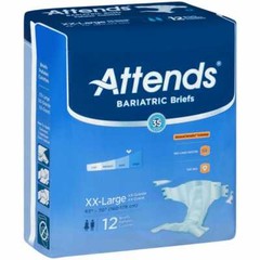 Attends DermaDry Incontinent Brief Tab Closure 2X-Large Heavy Absorbency CS/48