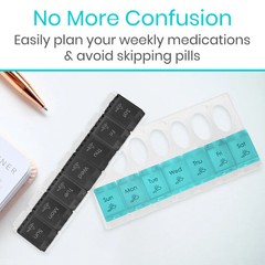 Weekly AM/PM Push Button Pill Planner