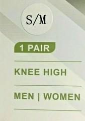 Tadge VITALITY COMPRESSION Socks Black Gray S/M Men Women 1Pair NEW in Box
