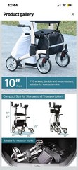 ELENKER 4-Wheel Rollator Walker w/ Seat, Handbrakes, Cup & Cane Holder.