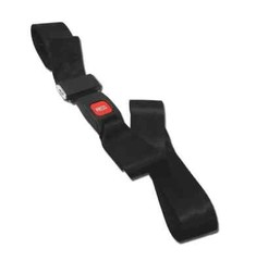 DMS Restraint Two Piece Strap w/ Metal Push Button Metal Buckle 5FT – Black