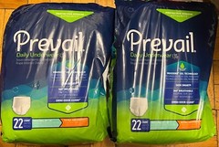 Prevail Daily Disposable Underwear Youth Small 20″-34″- 22 Count 2 Packages NEW!