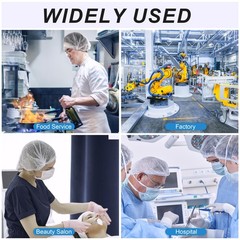 120 Pcs Disposable Bouffant Caps, 21″ Hair Nets for Men and Women White