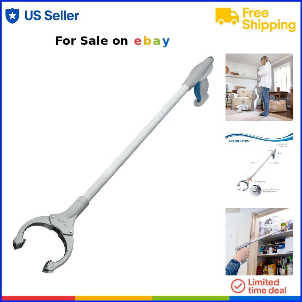 Grabber Reacher Tool Plastic Steel 32 inch Claw Pickup Yard Helper Seniors