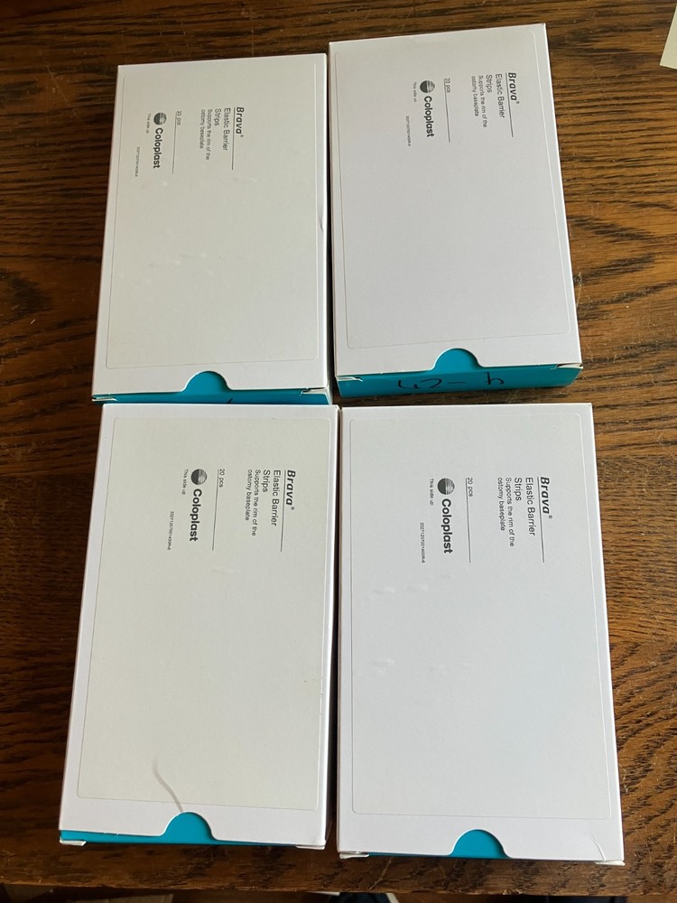 4 new boxes Coloplast Brava elastic barrier strips 20 pcs ref 120700