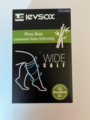 LEVSOX XX-LARGE Plus Size Compression Socks 15-20 mmHg Brand New 3 PAIRS